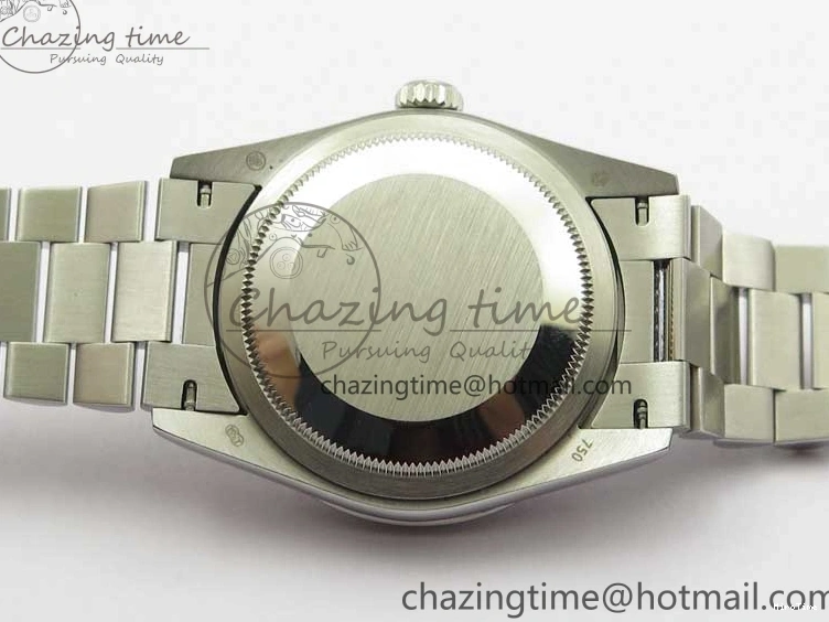 MiroTime 0128 Day-Date 36mm 128239 SS Crystal BP Best Edition White MOP Crystal Marker Dial on SS President Bracelet A MoistureWicking 2682